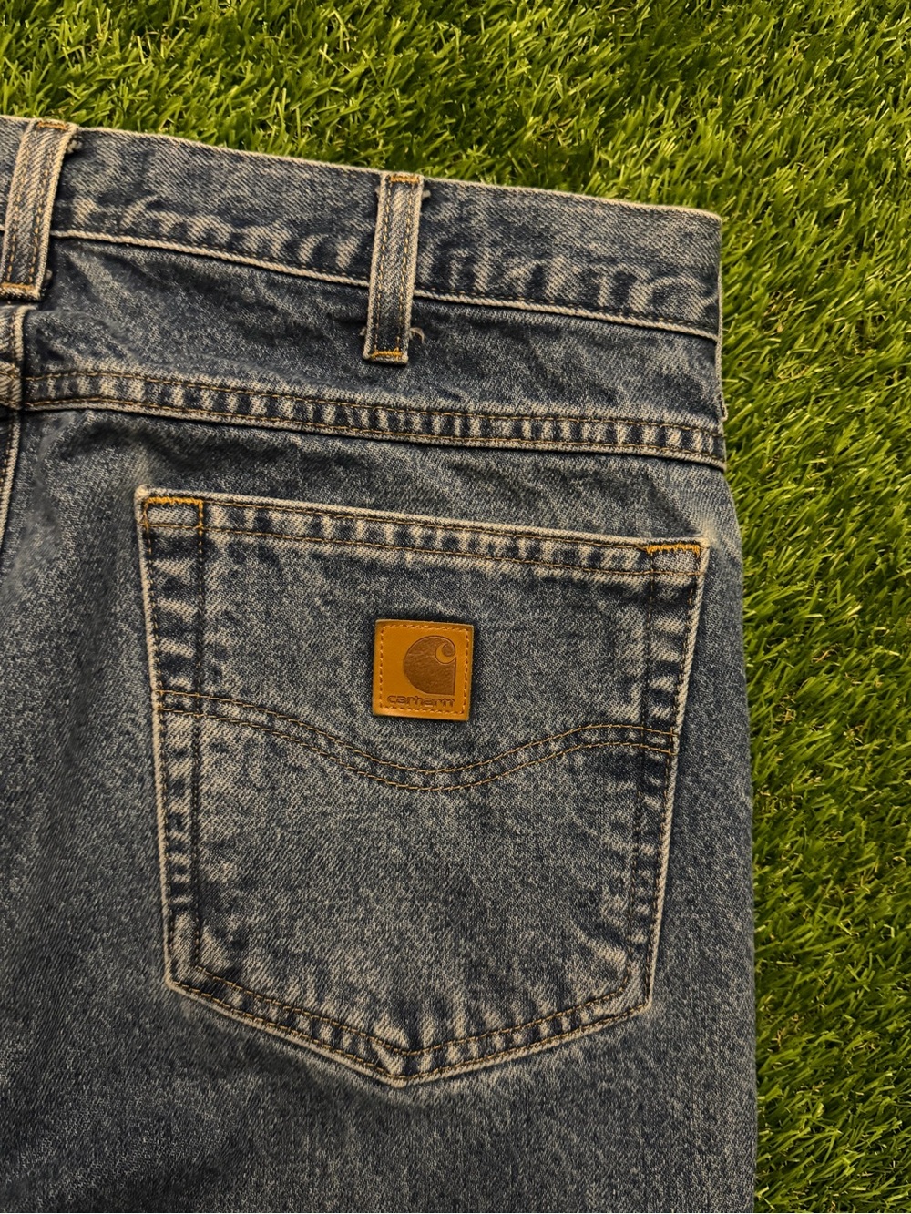 Carhartt dark wash blue jeans